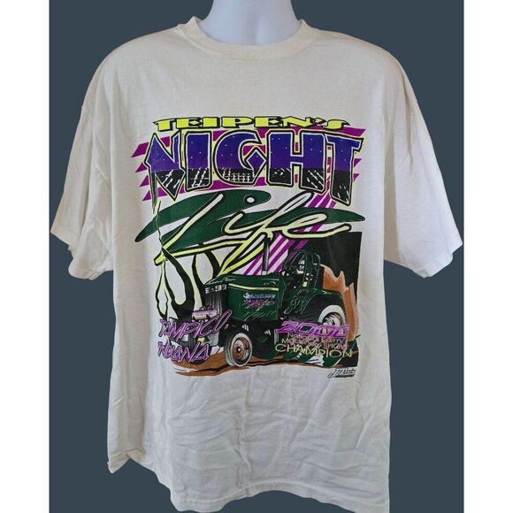 2000 vintage Tripens Night Life Fear The Deere Graphic T-Shirt XXL Delta Cotton - Picture 1 of 6